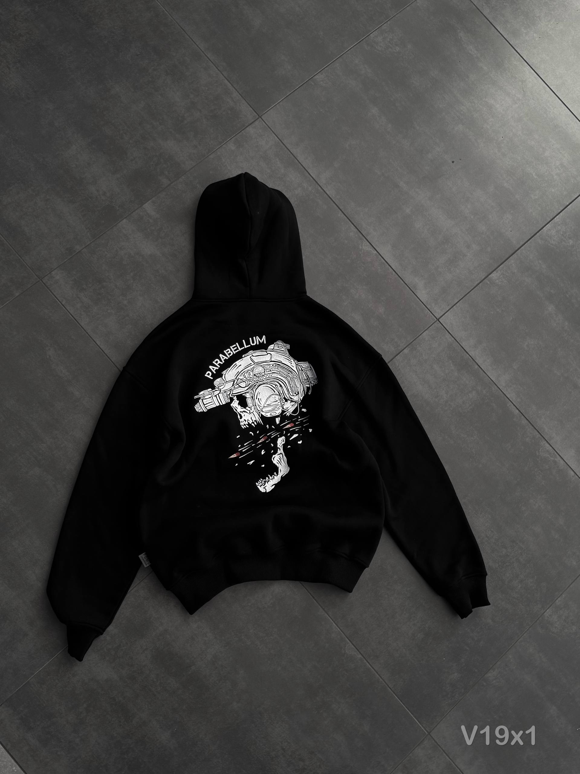 photo_2026-01-06_16-36-17 Мужское Черное Худи Оверсайз с Вышивкой на Спине - Утепленное на Флисе