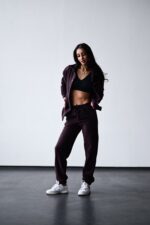 Женский Теплый Флисовый Коричневый Костюм - Рубашка + Штаны Джоггеры