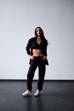 Женский Теплый Флисовый Коричневый Костюм - Рубашка + Штаны Джоггеры