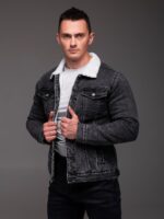 Мужская Графитовая Джинсовка Варенка Оверсайз - Джинсовая Куртка на Меху