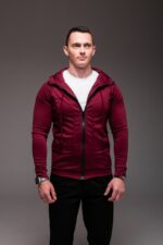 Мужское Красное Зип Худи на Молнии - Кофта Зипка с Капюшоном