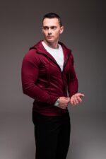 Мужское Красное Зип Худи на Молнии - Кофта Зипка с Капюшоном