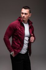 Мужское Красное Зип Худи на Молнии - Кофта Зипка с Капюшоном