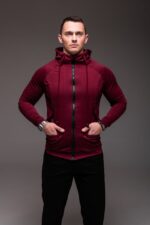 Мужское Красное Зип Худи на Молнии - Кофта Зипка с Капюшоном