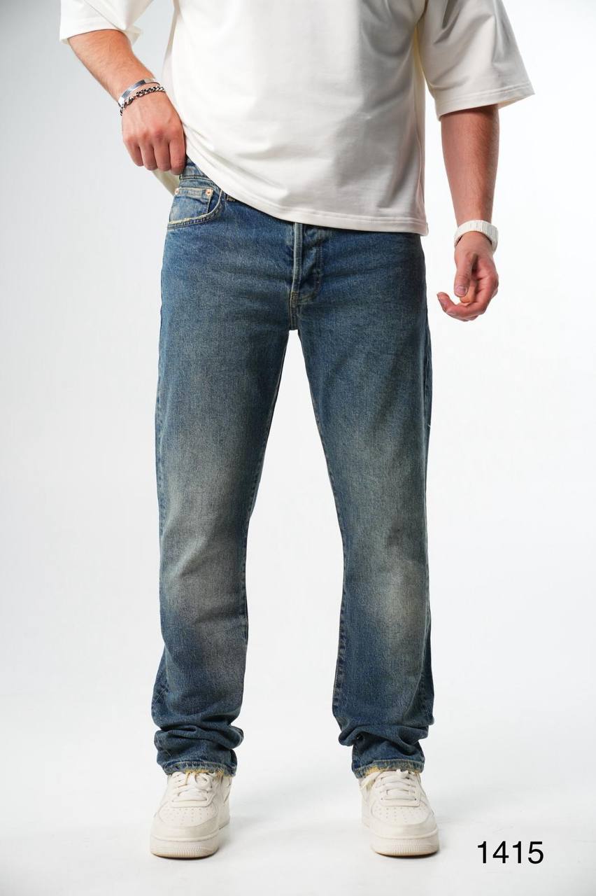 photo_2026-01-10_11-31-53 Мужские Свободные Синие Джинсы Regular Fit Прямого Кроя