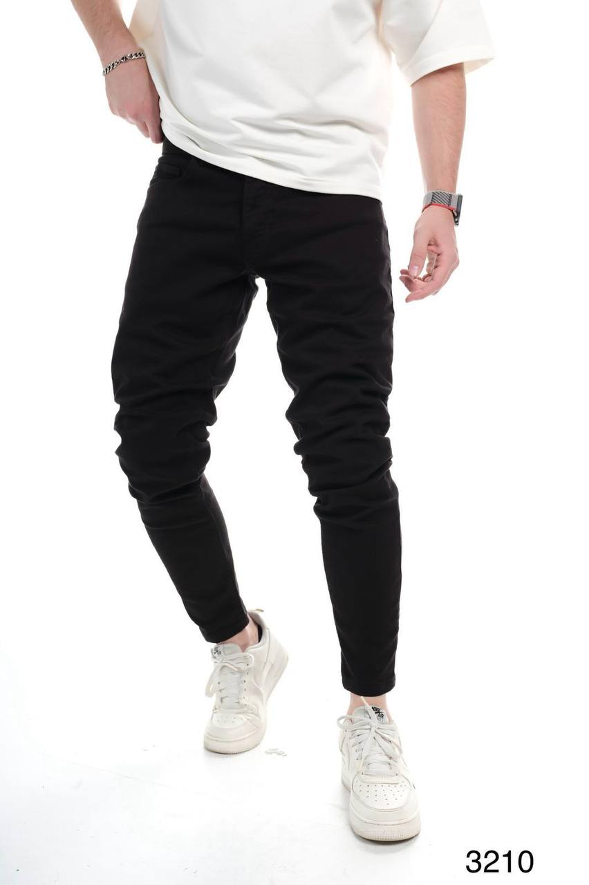 photo_2026-01-10_11-52-57 Мужские Зауженные Черные Джинсы Slim Fit