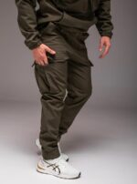 Мужской Теплый Костюм Хаки Softshell на Флисе (Анорак + Штаны)