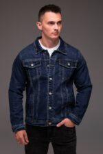 Мужская Синяя Джинсовка Варенка на Металлических Пуговицах