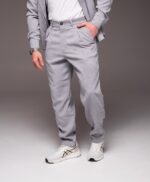 Мужские Классические Сырые Штаны Брюки Вельвет Прямого Кроя