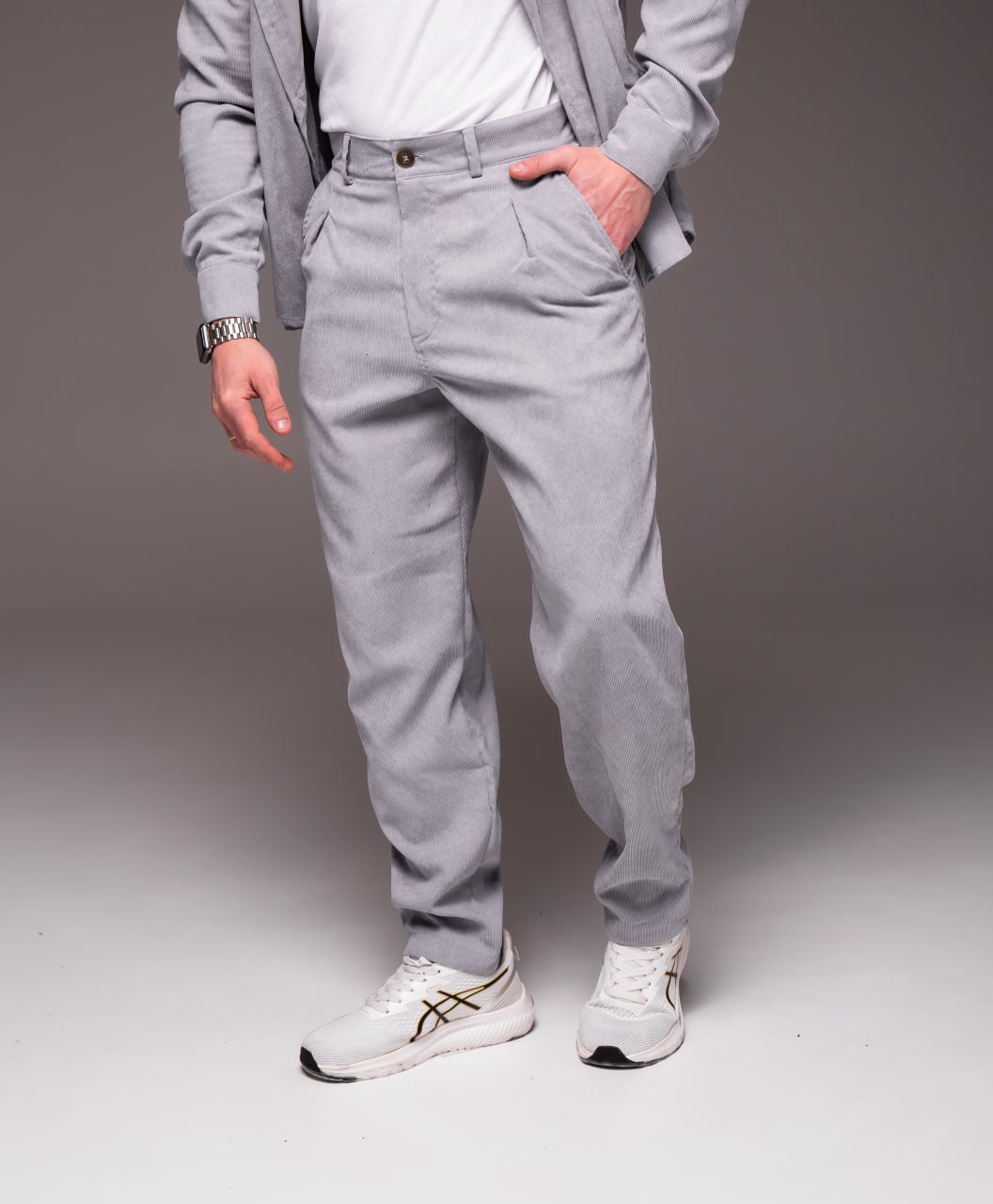 photo_2026-01-10_18-41-04 Мужские Классические Сырые Штаны Брюки Вельвет Прямого Кроя