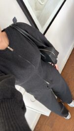 Женский Базовый Трикотажный Графитовый Костюм на Молнии (Кофта + Штаны)