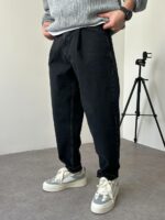 Мужские Широкие Антрацитовые Джинсы Balloon - Плотные Джинсовые Штаны Баллоны