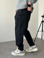 Мужские Широкие Антрацитовые Джинсы Balloon - Плотные Джинсовые Штаны Баллоны