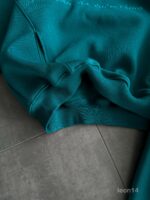 Мужской Зеленый Спортивный Костюм Худи Штаны с Вышитой Надписью - Утепленный на Флисе