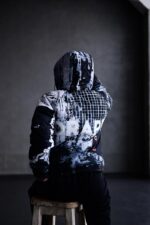 Женский Утепленный Принтованный Черный Анорак