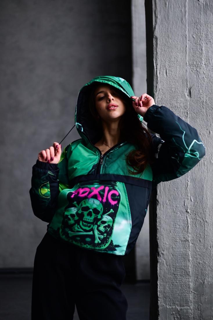 photo_2026-01-18_09-43-00 (2) Женский Утепленный Зеленый Анорак "Toxic"