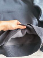 Женское Утепленное Графитовое Худи Оверсайз на Флисе с Маленькой Вышивкой Стич Ангел