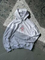 Женское Утепленное Белое Худи “Hello Kitty” Оверсайз на Флисе