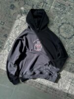 Женское Утепленное Графитовое Худи “Hello Kitty” Оверсайз на Флисе