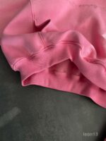 Мужской Розовый Спортивный Костюм Худи Штаны с Вышитой Надписью - Утепленный на Флисе