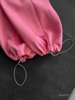 Мужской Розовый Спортивный Костюм Худи Штаны с Вышитой Надписью - Утепленный на Флисе