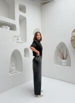 Женские Широкие Графитовые Джинсы Скейтеры