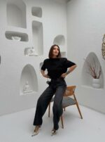 Женские Широкие Графитовые Джинсы Скейтеры