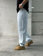 Мужские Светло-Голубые Джинсы Багги - Свободные Широкие Baggy