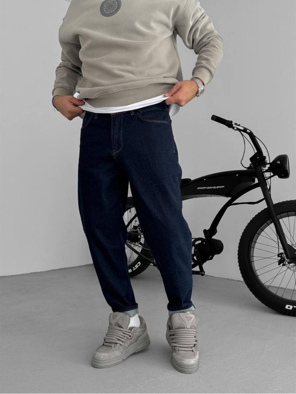 photo_2026-01-20_09-47-01 Мужские Темно-Синие Джинсы Mom - Свободные Джинсовые Штаны Момы