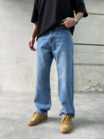 Мужские Темно-Голубые Джинсы Багги - Свободные Широкие Baggy