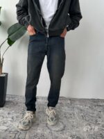 Мужские Темно-Синие Джинсы Бананы - Джинсовые Штаны Banan с Грязным Эффектом