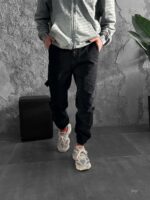 Мужские Черные Джинсы Джоггеры - Джинсовые Штаны Свободного Кроя с Манжетами