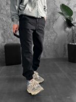 Мужские Черные Джинсы Джоггеры - Джинсовые Штаны Свободного Кроя с Манжетами