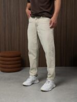 Мужские Базовые Молочные Джинсы Мом Бананы Свободного Кроя