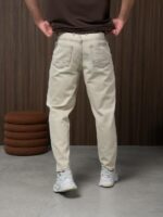 Мужские Базовые Молочные Джинсы Мом Бананы Свободного Кроя