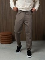 Мужские Базовые Темно-Коричневые Джинсы Мом Бананы Свободного Кроя