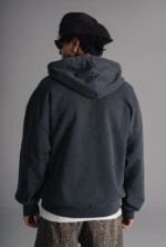Мужское Графитовое Зип Худи Оверсайз - Кофта Зипка Варенка на Молнии Свободного Кроя