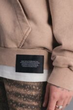 Мужское Бежевое Зип Худи Оверсайз - Кофта Зипка Варенка на Молнии Свободного Кроя