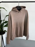 Мужское Коричневое Худи Градиент Оврсайз с Потертостями