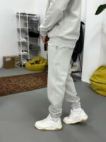 Мужские Базовые Светло-Серые Спортивные Штаны - Свободные с Утеплением на Флисе