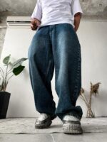 Мужские Синие Джинсы Багги - Объемные Широкие