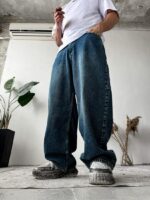 Мужские Синие Джинсы Багги - Объемные Широкие