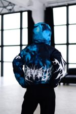 Женский Утепленный Синий Анорак Принтованный