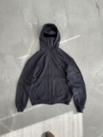 Мужское Графитовое Зип Худи Оверсайз на Молнии - Кофта Зипка с Вшитой Балаклавой