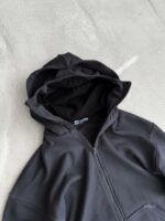 Мужское Графитовое Зип Худи Оверсайз на Молнии - Кофта Зипка с Вшитой Балаклавой