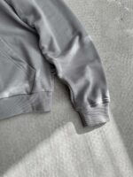 Мужское Серое Зип Худи Оверсайз на Молнии - Кофта Зипка с Вшитой Балаклавой