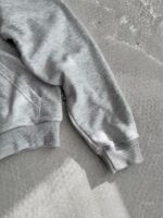 Мужское Зип Худи Серое Меланж Оверсайз на Молнии - Кофта Зипка с Вшитой Балаклавой