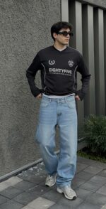 Мужские Голубые Джинсы Baggy Fit - Свободные Широкие Багги