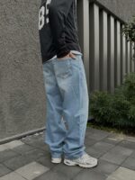 Мужские Голубые Джинсы Baggy Fit - Свободные Широкие Багги