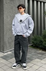 Мужские Графитовые Джинсы Baggy Fit - Свободные Широкие Багги